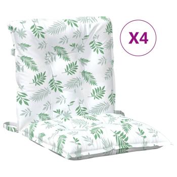 Outdoor-Kissen 4 stk. Feines Blattmuster 100 x 50 x 7 cm