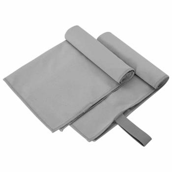 ARDEBO.de - Sporthandtücher 2 stk. Dunkelgrau 50 x 30 cm