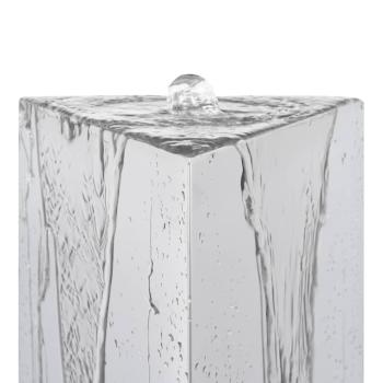 Gartenbrunnen mit Pumpe Edelstahl 76 cm Dreieckig