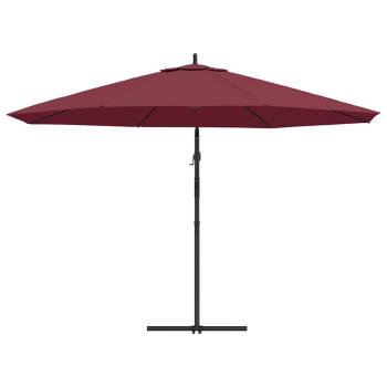 Ampelschirm mit Aluminium-Mast 350 cm Bordeauxrot