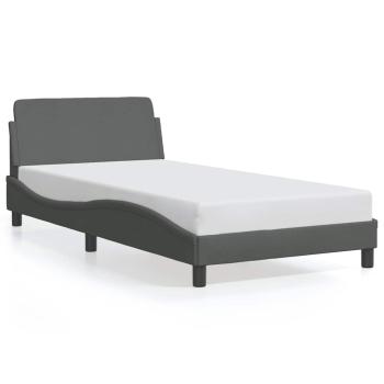 Bettgestell "Dover" Dunkelgrau 100x203 cm Stoff