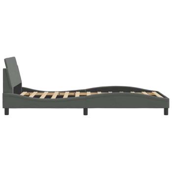Bettgestell "Dover" Dunkelgrau 100x203 cm Stoff