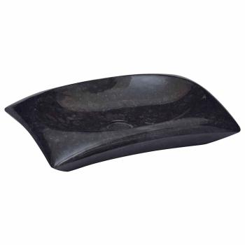 ARDEBO.de - Waschbecken Schwarz 50x35x10 cm Marmor