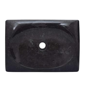 Waschbecken Schwarz 50x35x10 cm Marmor