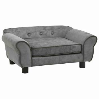 Hundesofa Dunkelgrau 72x45x30 cm Plüsch