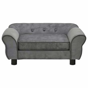 Hundesofa Dunkelgrau 72x45x30 cm Plüsch