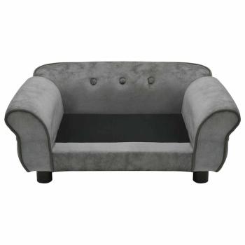 Hundesofa Dunkelgrau 72x45x30 cm Plüsch