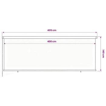 Außenrollo 405 (B)x140 (H) cm Blau HDPE