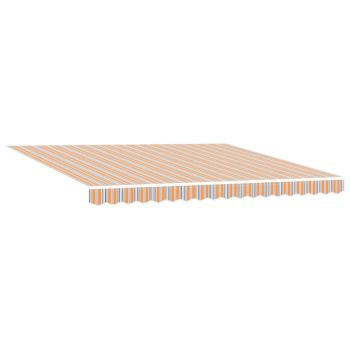 Ausziehbare Markise Mehrfarbig 400 x 350 cm Stoff und Aluminium