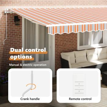 Ausziehbare Markise Mehrfarbig 500 x 350 cm Stoff und Aluminium