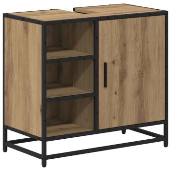 Badezimmermöbel-Set 3 stk. Artisan-Eiche 65 x 33 x 60 cm