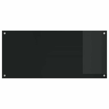 Küchenrückwand 2 stk. Schwarz 110 x 50 cm Gehärtetes Glas
