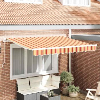 ARDEBO.de - Ersatzbespannung für Markise 3,5x2 m Gelb & Orange Gestreift