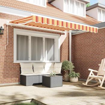 Ersatzbespannung für Markise 3,5x2 m Gelb & Orange Gestreift