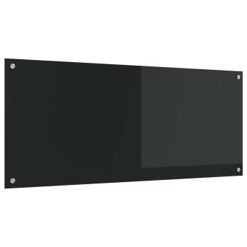 ARDEBO.de - Küchenrückwand Schwarz 120 x 50 cm Gehärtetes Glas