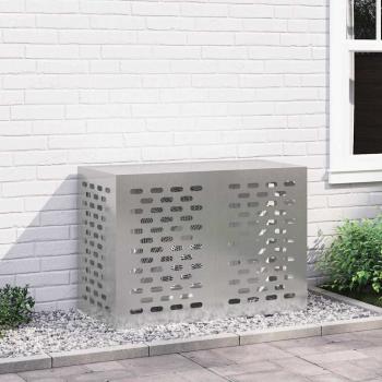ARDEBO.de - Klimaanlagenabdeckung Silber 100 x 50 x 70 cm Edelstahl