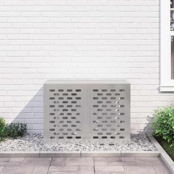 Klimaanlagenabdeckung Silber 100 x 50 x 70 cm Edelstahl