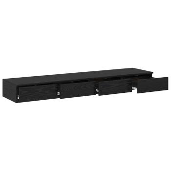 Bettschubladen Schwarz Eichen-Optik 160 x 36,5 x 16,5 cm