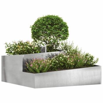 Garten-Pflanzgefäß Silber 100 x 100 x 50 cm Edelstahl