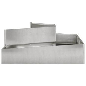 Garten-Pflanzgefäß Silber 100 x 100 x 50 cm Edelstahl