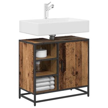 Badezimmerschrank Altholz 65 x 33 x 60 cm Holzwerkstoff