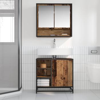 Badezimmerschrank Altholz 65 x 33 x 60 cm Holzwerkstoff