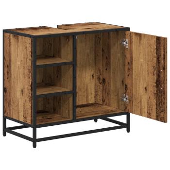 Badezimmerschrank Altholz 65 x 33 x 60 cm Holzwerkstoff