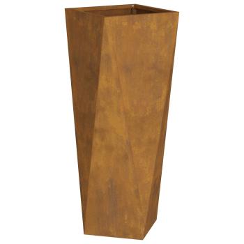 Pflanzkübel 2 Stk. Rostig 30 x 30 x 75 cm Wetterfeststahl