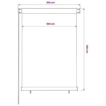 Außenrollo 105 (B)x140 (H) cm Dunkelgrün HDPE