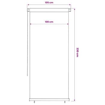 Außenrollo 105 (B) x 230 (H) cm Braun HDPE