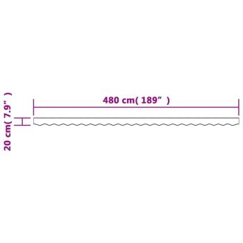 Markisenvolant Gelb und Orange Gestreift 500 cm