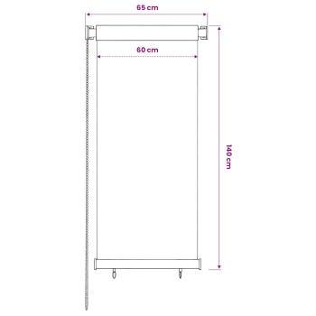 Außenrollo 65 (B) x 140 (H) cm Dunkelgrün HDPE