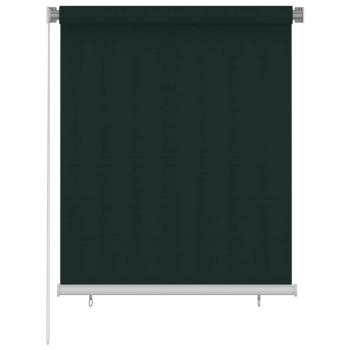ARDEBO.de - Außenrollo 125 (B)x140 (H) cm Dunkelgrün HDPE