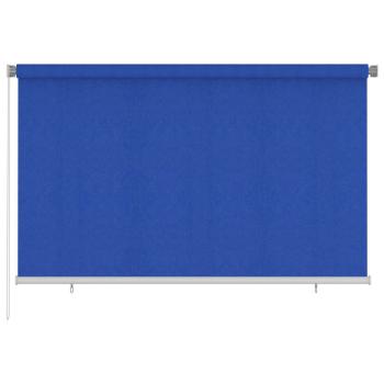 ARDEBO.de - Außenrollo 245 (B)x140 (H) cm Blau HDPE