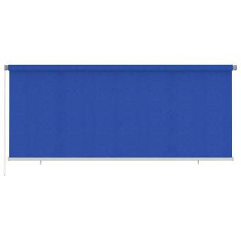 ARDEBO.de - Außenrollo 355 (B)x140 (H) cm Blau HDPE
