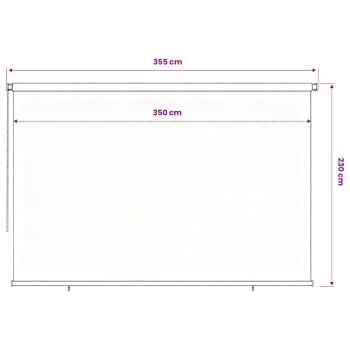 Außenrollo 355 (B) x 230 (H) cm Blau HDPE