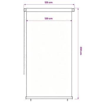 Außenrollo 125 (B)x230 (H) cm Dunkelgrün HDPE