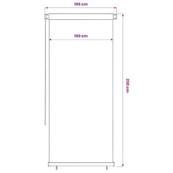 Außenrollo 65 (B)x230 (H) cm Blau HDPE