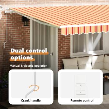 Markisenstoff Gelb und Orange 450 x 350 cm Polyester