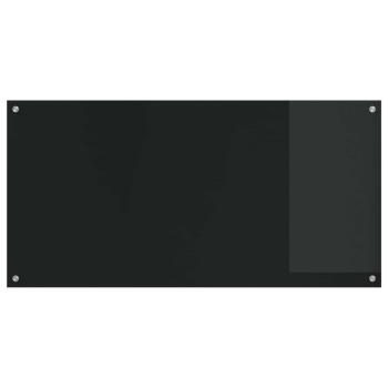 Küchenrückwand Schwarz 120 x 60 cm Gehärtetes Glas