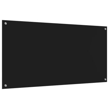 Küchenrückwand Schwarz 120 x 60 cm Gehärtetes Glas