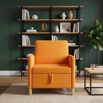 Sofa mit Stauraum Dunkelgelb 72 x 78 x 87 cm Polyester