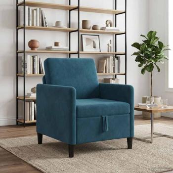 ARDEBO.de - Sofa mit Stauraum Blau 72 x 78 x 87 cm Polyester