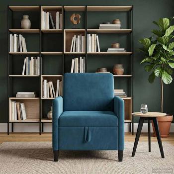 Sofa mit Stauraum Blau 72 x 78 x 87 cm Polyester