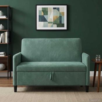 Sofa mit Stauraum Meergrün 122 x 78 x 87 cm Polyester