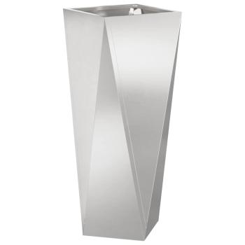 Pflanzkübel 2 Stk. Silber 30 x 30 x 75 cm Edelstahl