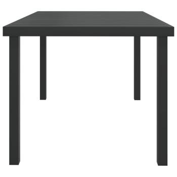 Gartentisch Schwarz 140x90x74 cm Aluminium und WPC
