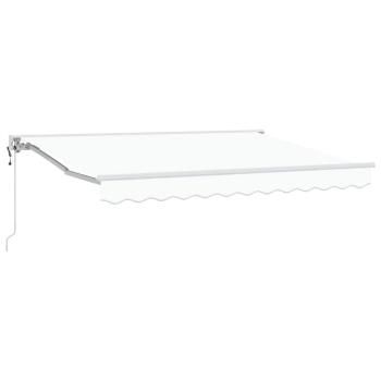 ARDEBO.de - Markisenrahmen Weiß 300 x 200 cm Polyester mit PU-Beschichtung