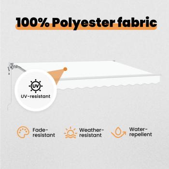 Markisenrahmen Weiß 300 x 200 cm Polyester mit PU-Beschichtung