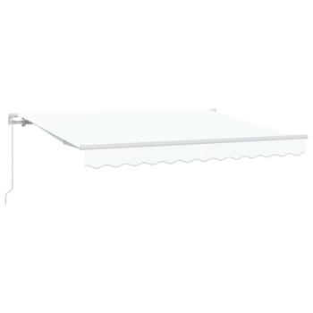 ARDEBO.de - Einziehbare Markise Weiß 300 x 200 cm Stoff